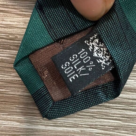 Lanvin Vintage Teal Green Silk Neck Tie - Picture 5 of 8